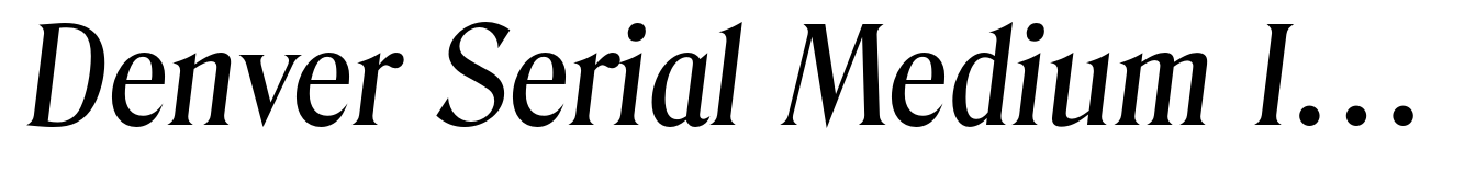 Denver Serial Medium Italic